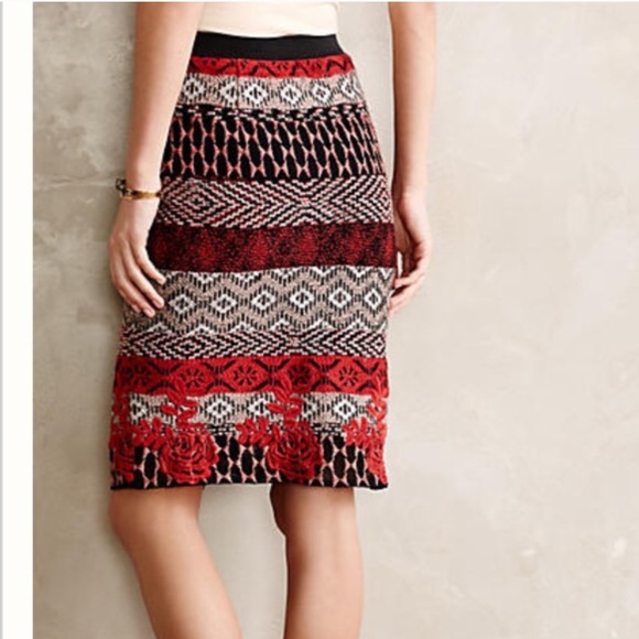 Anthropologie Baraschi Embroider Skirt NWOT - Picture 2 of 4